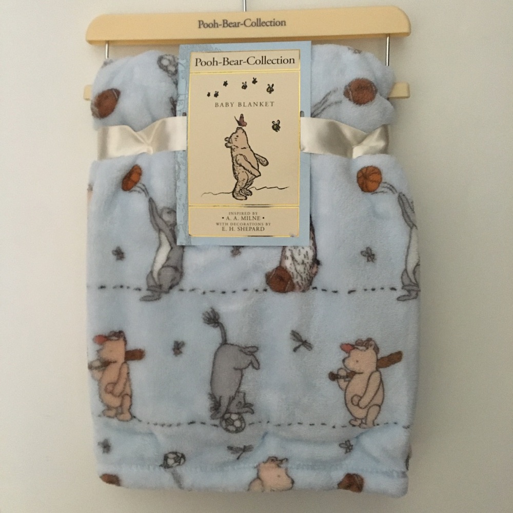 NEW Baby Blanket Lightweight Winnie the Pooh Sports | Pooh Bear Collection